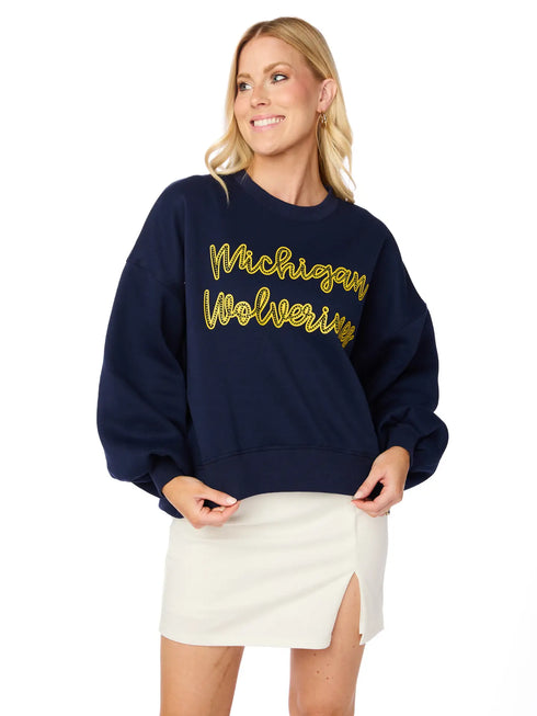 BALLOON SLEEVE GAME PULLOVER